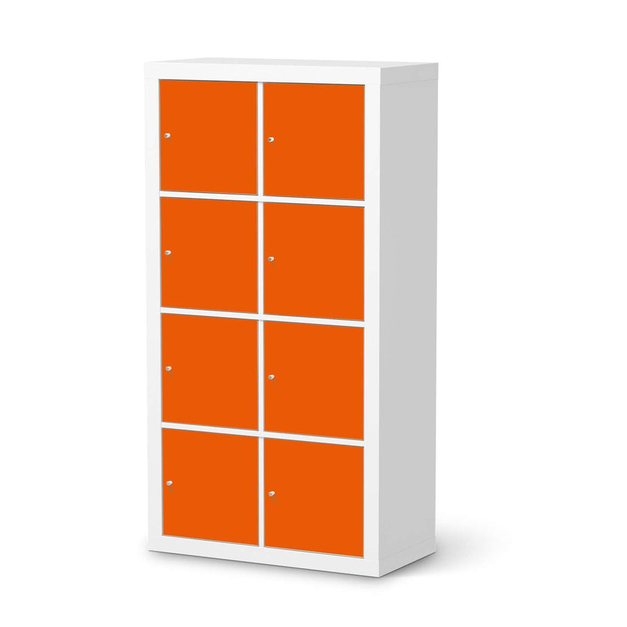 Folie für Möbel Orange Dark - IKEA Kallax Regal 8 Türen  - weiss
