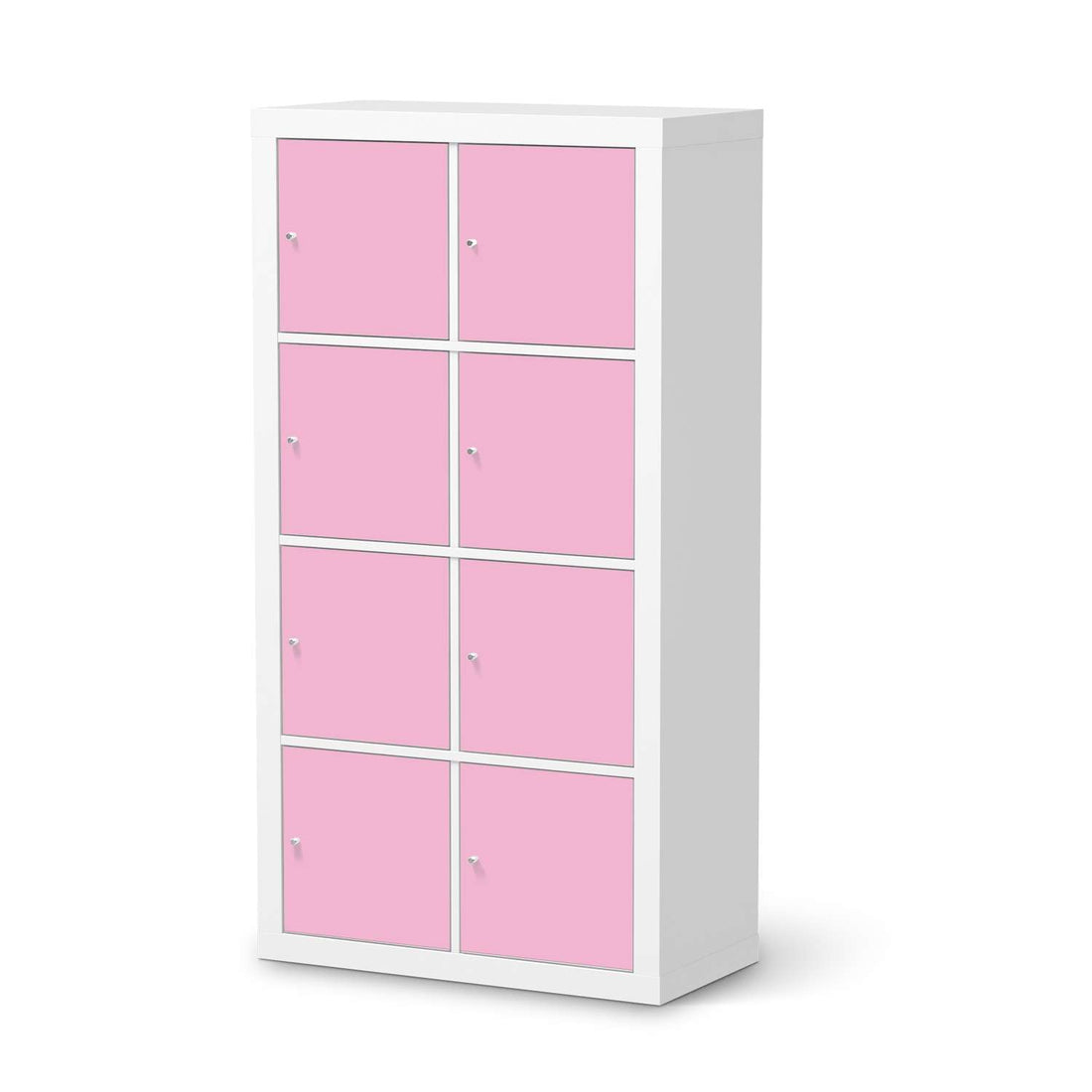 Folie für Möbel Pink Light - IKEA Kallax Regal 8 Türen  - weiss