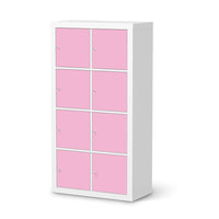Folie für Möbel Pink Light - IKEA Kallax Regal 8 Türen  - weiss