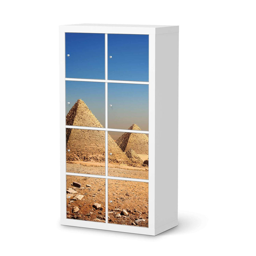 Folie für Möbel Pyramids - IKEA Kallax Regal 8 Türen  - weiss