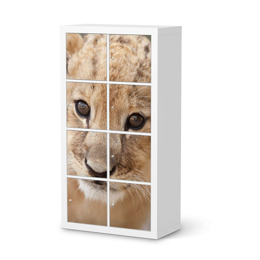 Folie für Möbel Simba - IKEA Kallax Regal 8 Türen  - weiss