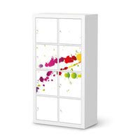 Folie für Möbel Splash 2 - IKEA Kallax Regal 8 Türen  - weiss