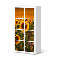 Folie für Möbel Sunflowers - IKEA Kallax Regal 8 Türen  - weiss