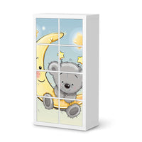 Folie für Möbel Teddy und Mond - IKEA Kallax Regal 8 Türen  - weiss