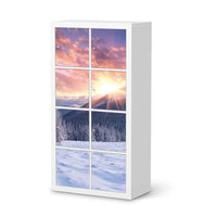 Folie für Möbel Zauberhafte Winterlandschaft - IKEA Kallax Regal 8 Türen  - weiss