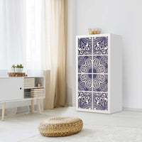 Folie für Möbel Blue Mandala - IKEA Kallax Regal 8 Türen - Wohnzimmer