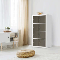 Folie für Möbel Braungrau Dark - IKEA Kallax Regal 8 Türen - Wohnzimmer
