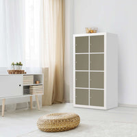 Folie für Möbel Braungrau Light - IKEA Kallax Regal 8 Türen - Wohnzimmer