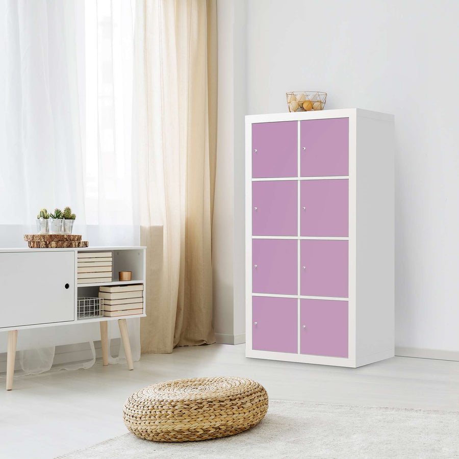 Folie für Möbel Flieder Light - IKEA Kallax Regal 8 Türen - Wohnzimmer