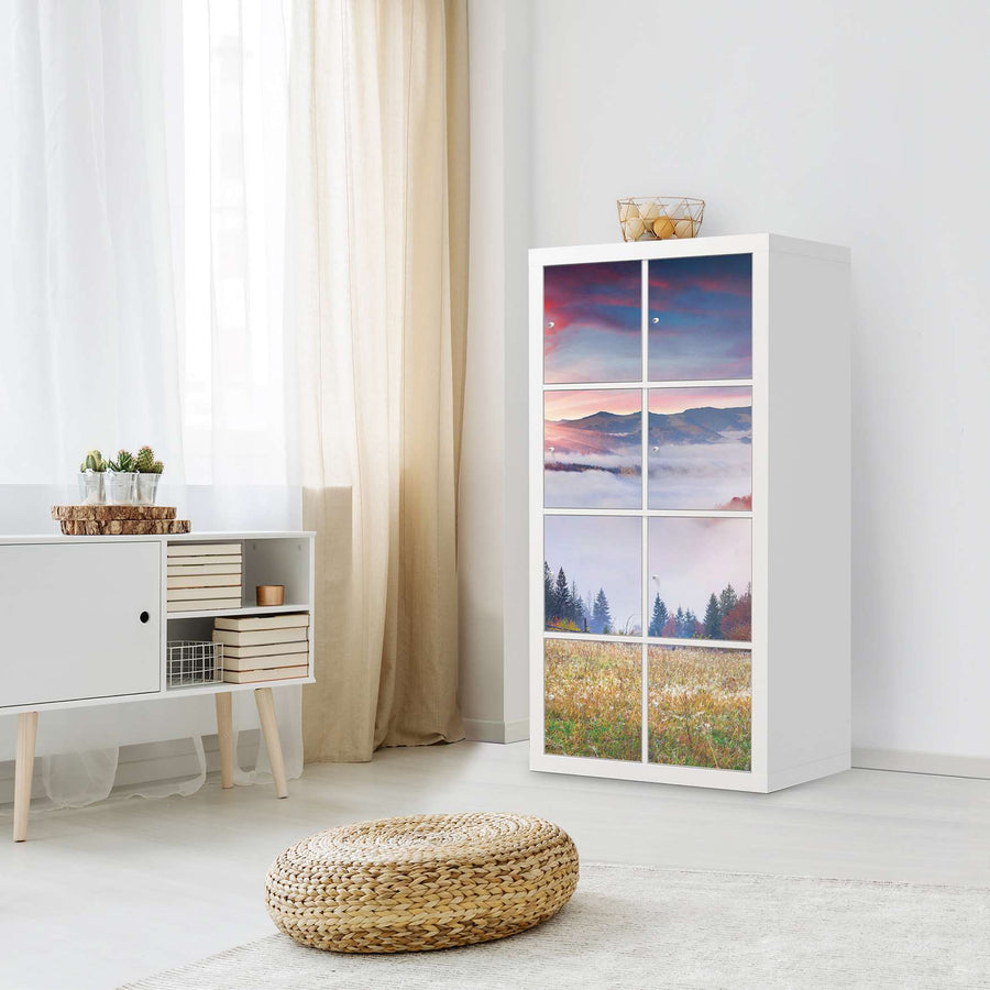 Folie für Möbel Herbstwald - IKEA Kallax Regal 8 Türen - Wohnzimmer