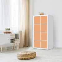 Folie für Möbel Orange Light - IKEA Kallax Regal 8 Türen - Wohnzimmer