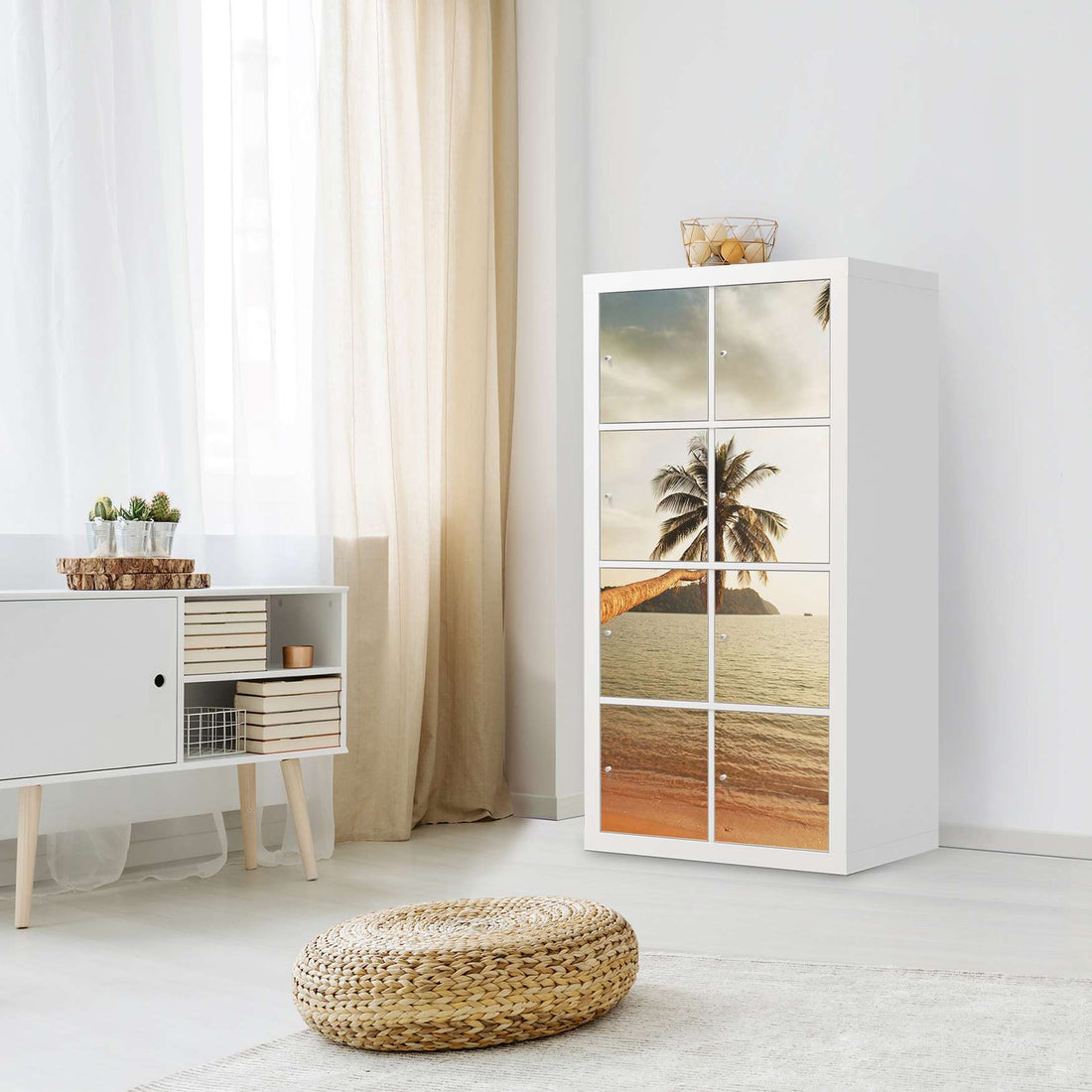Folie für Möbel Paradise - IKEA Kallax Regal 8 Türen - Wohnzimmer