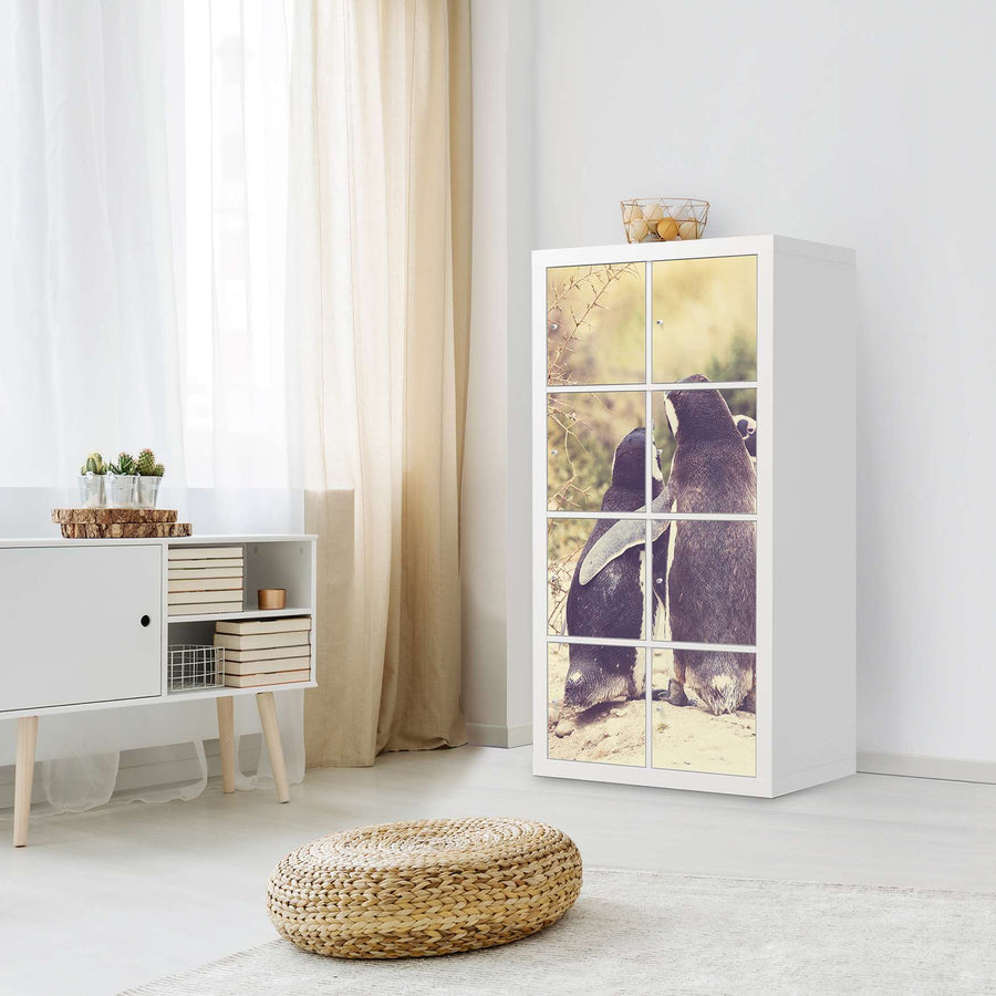 Folie für Möbel Pingu Friendship - IKEA Kallax Regal 8 Türen - Wohnzimmer