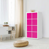 Folie für Möbel Pink Dark - IKEA Kallax Regal 8 Türen - Wohnzimmer