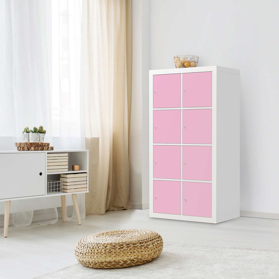 Folie für Möbel Pink Light - IKEA Kallax Regal 8 Türen - Wohnzimmer