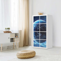 Folie für Möbel Planet Blue - IKEA Kallax Regal 8 Türen - Wohnzimmer