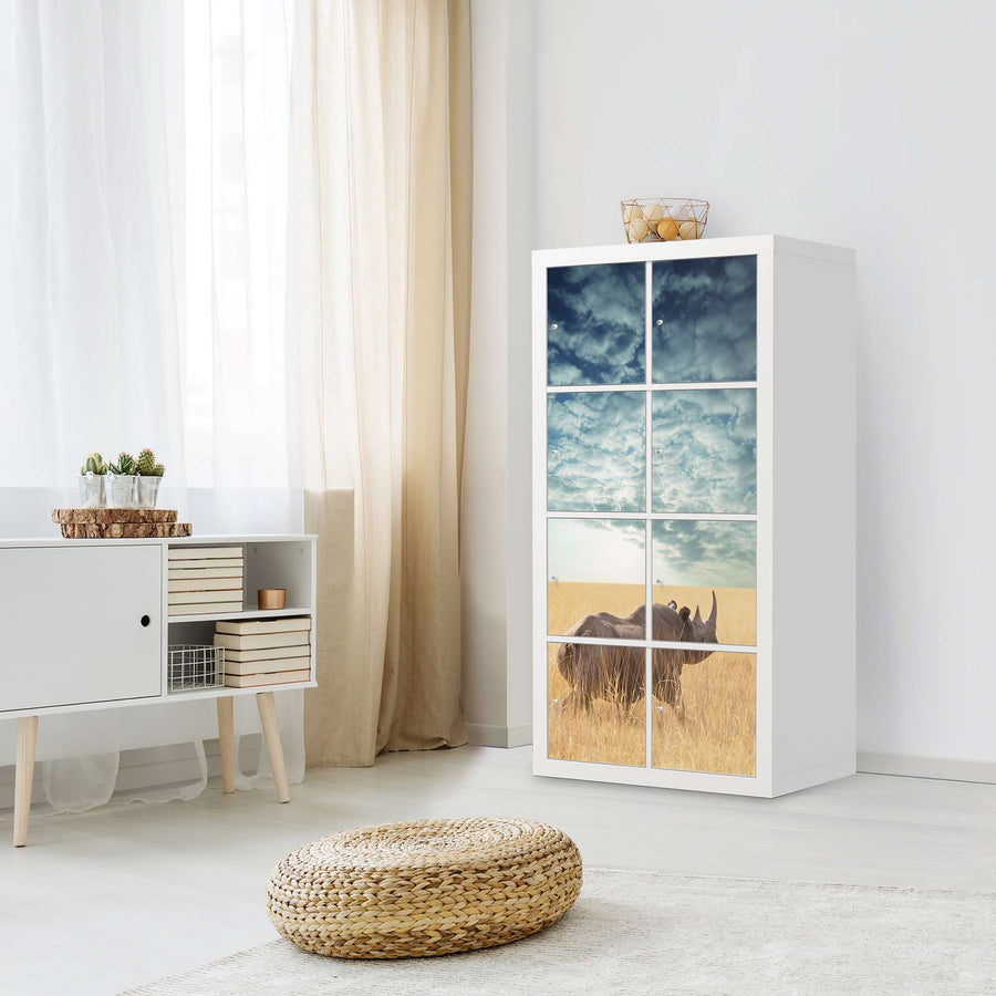 Folie für Möbel Rhino - IKEA Kallax Regal 8 Türen - Wohnzimmer