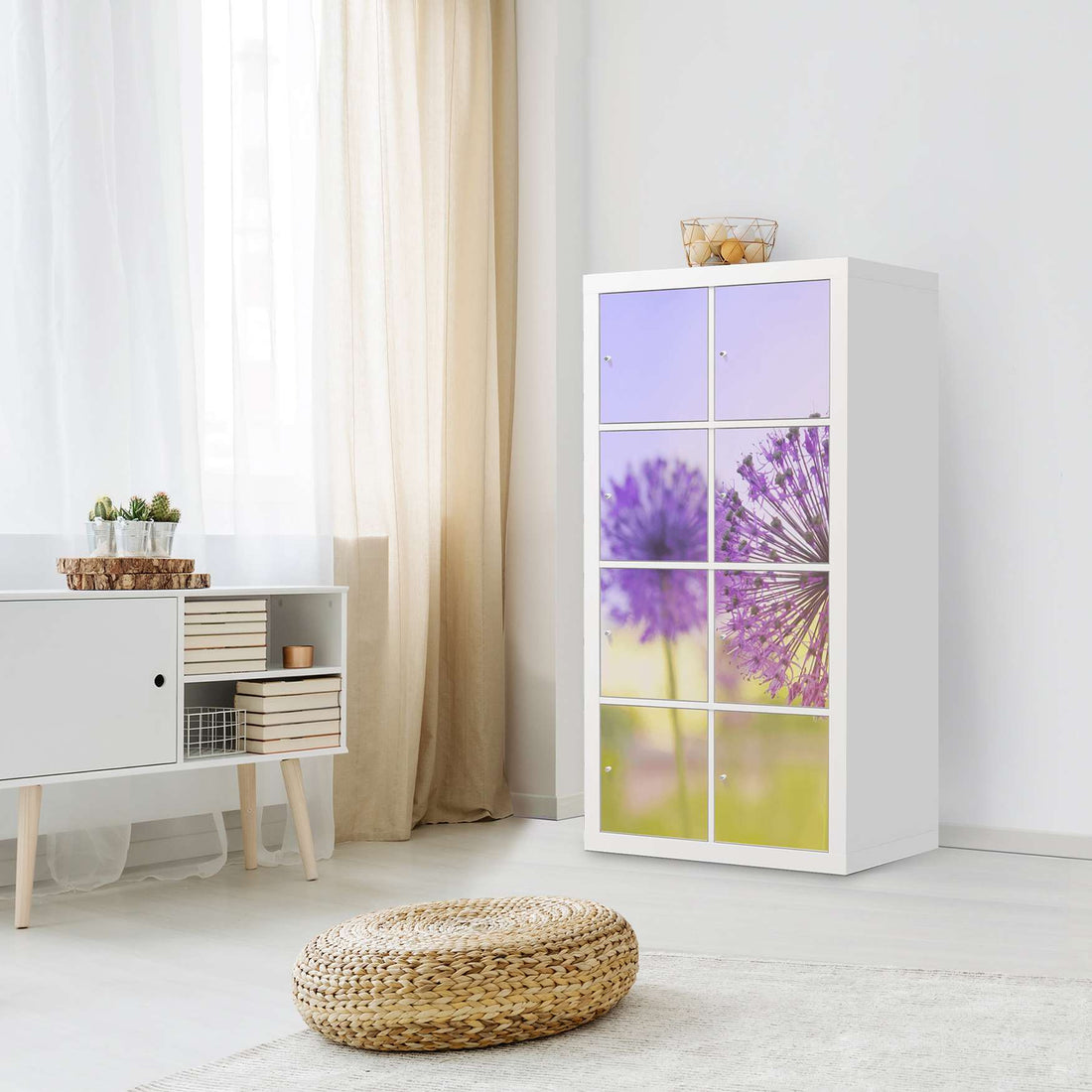 Folie für Möbel Spring Flower - IKEA Kallax Regal 8 Türen - Wohnzimmer