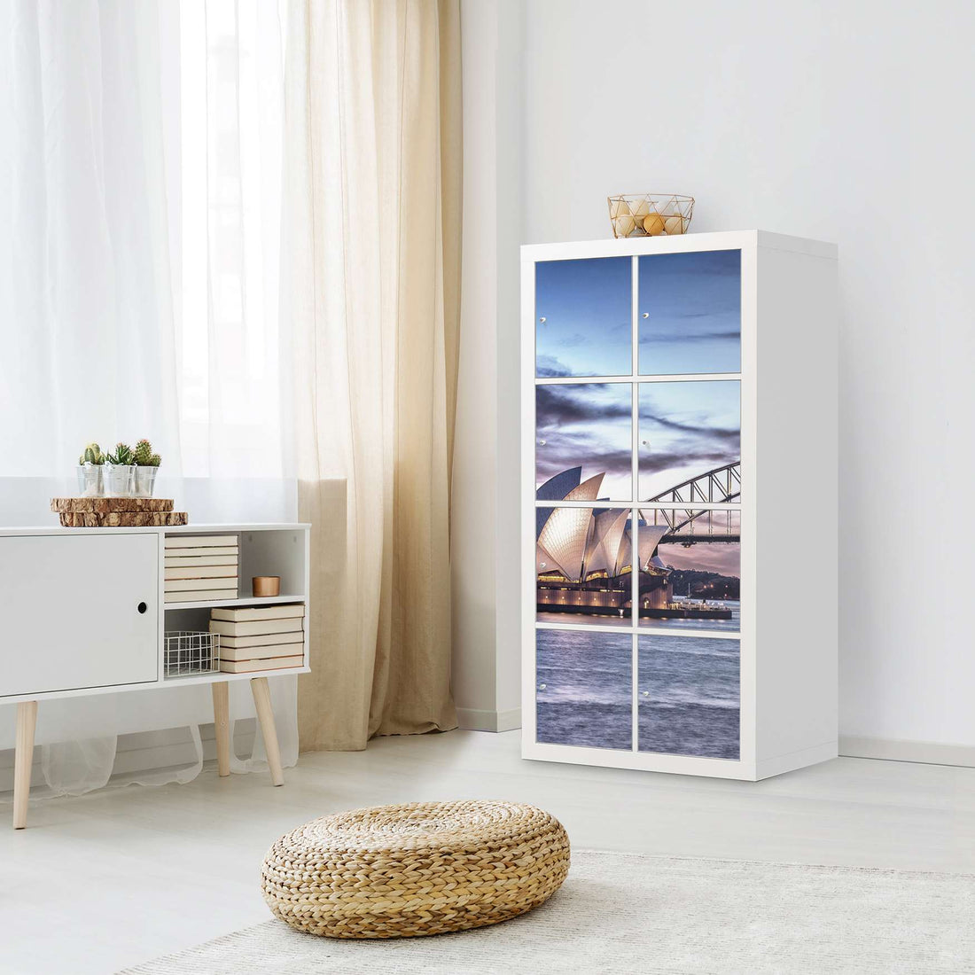 Folie für Möbel Sydney - IKEA Kallax Regal 8 Türen - Wohnzimmer