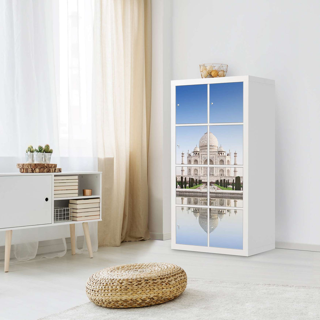Folie für Möbel Taj Mahal - IKEA Kallax Regal 8 Türen - Wohnzimmer