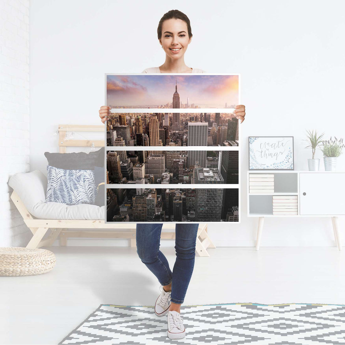 Folie für Möbel Big Apple - IKEA Malm Kommode 4 Schubladen - Folie