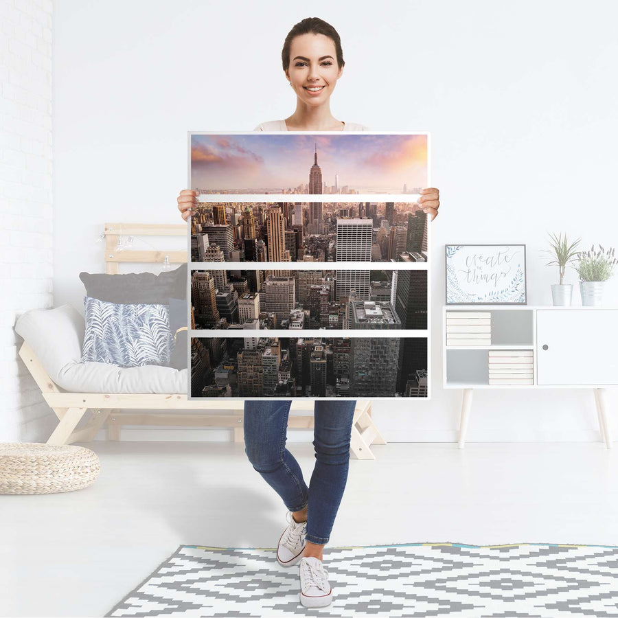 Folie für Möbel Big Apple - IKEA Malm Kommode 4 Schubladen - Folie