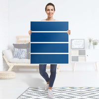 Folie für Möbel Blau Dark - IKEA Malm Kommode 4 Schubladen - Folie