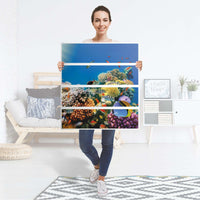 Folie für Möbel Coral Reef - IKEA Malm Kommode 4 Schubladen - Folie