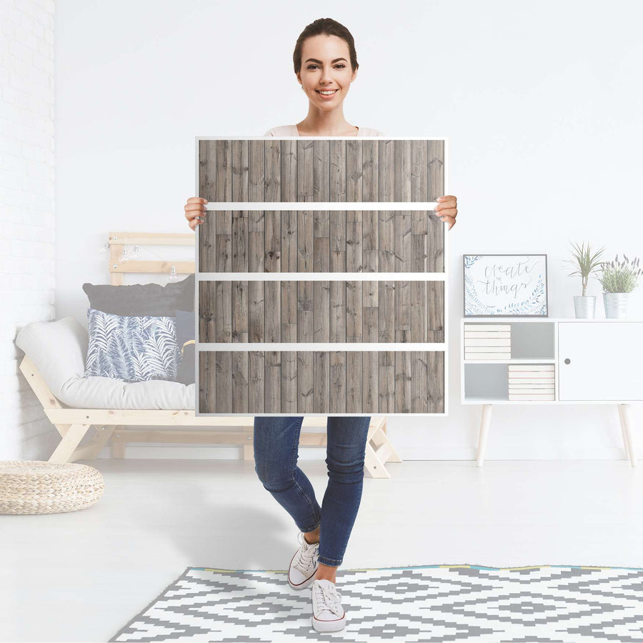 Folie für Möbel Dark washed - IKEA Malm Kommode 4 Schubladen - Folie