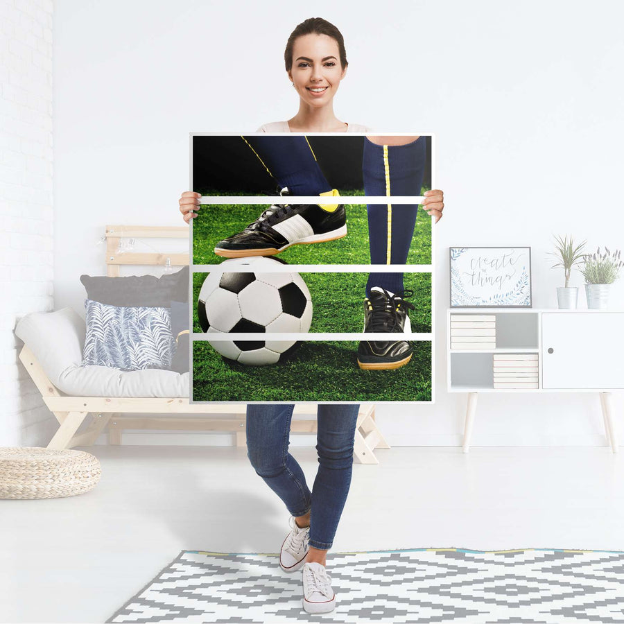 Folie für Möbel Fussballstar - IKEA Malm Kommode 4 Schubladen - Folie