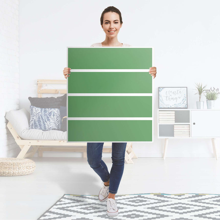 Folie für Möbel Grün Light - IKEA Malm Kommode 4 Schubladen - Folie