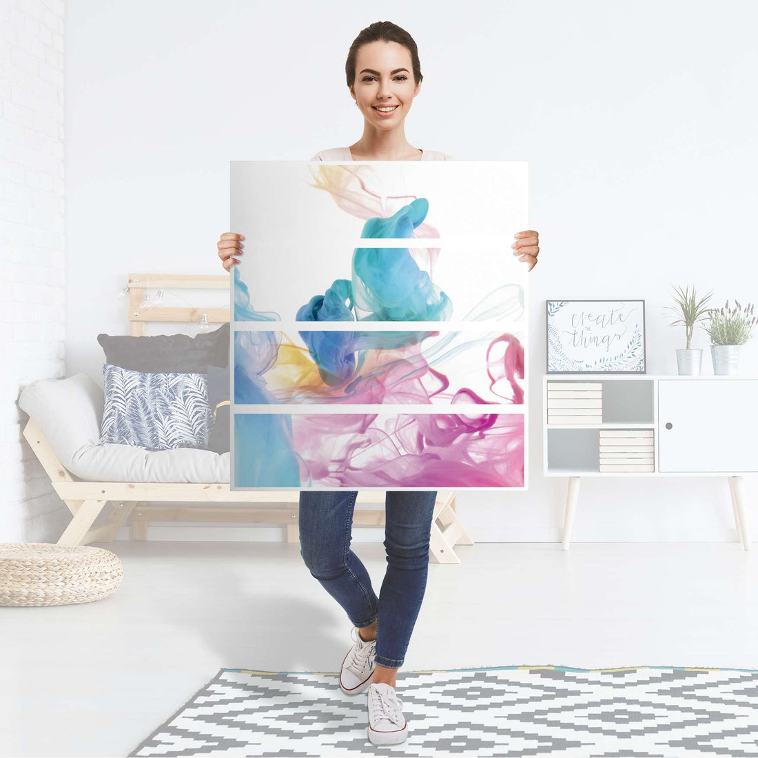 Folie für Möbel Holi Dust - IKEA Malm Kommode 4 Schubladen - Folie