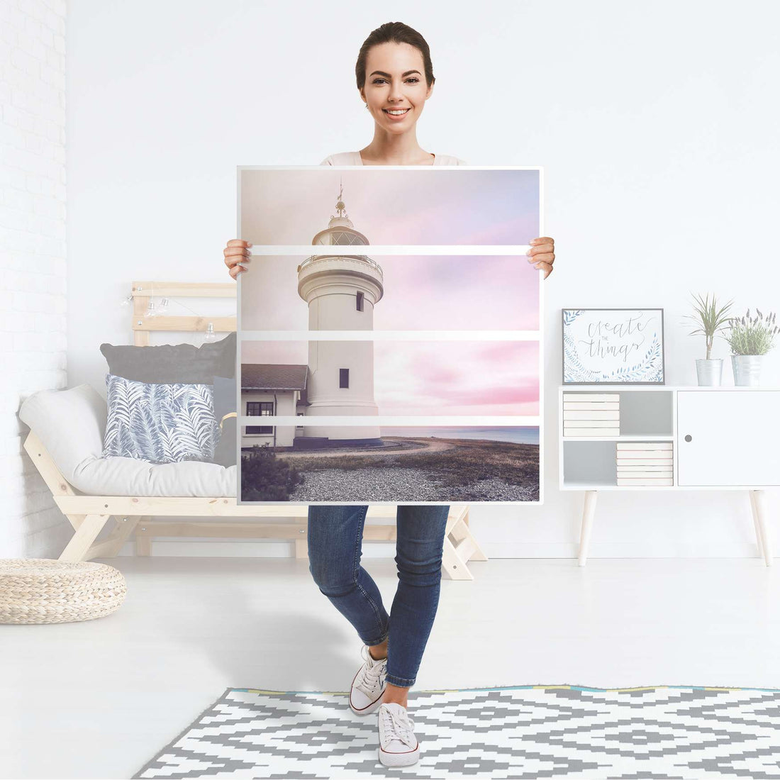 Folie für Möbel Lighthouse - IKEA Malm Kommode 4 Schubladen - Folie