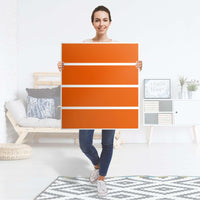Folie für Möbel Orange Dark - IKEA Malm Kommode 4 Schubladen - Folie