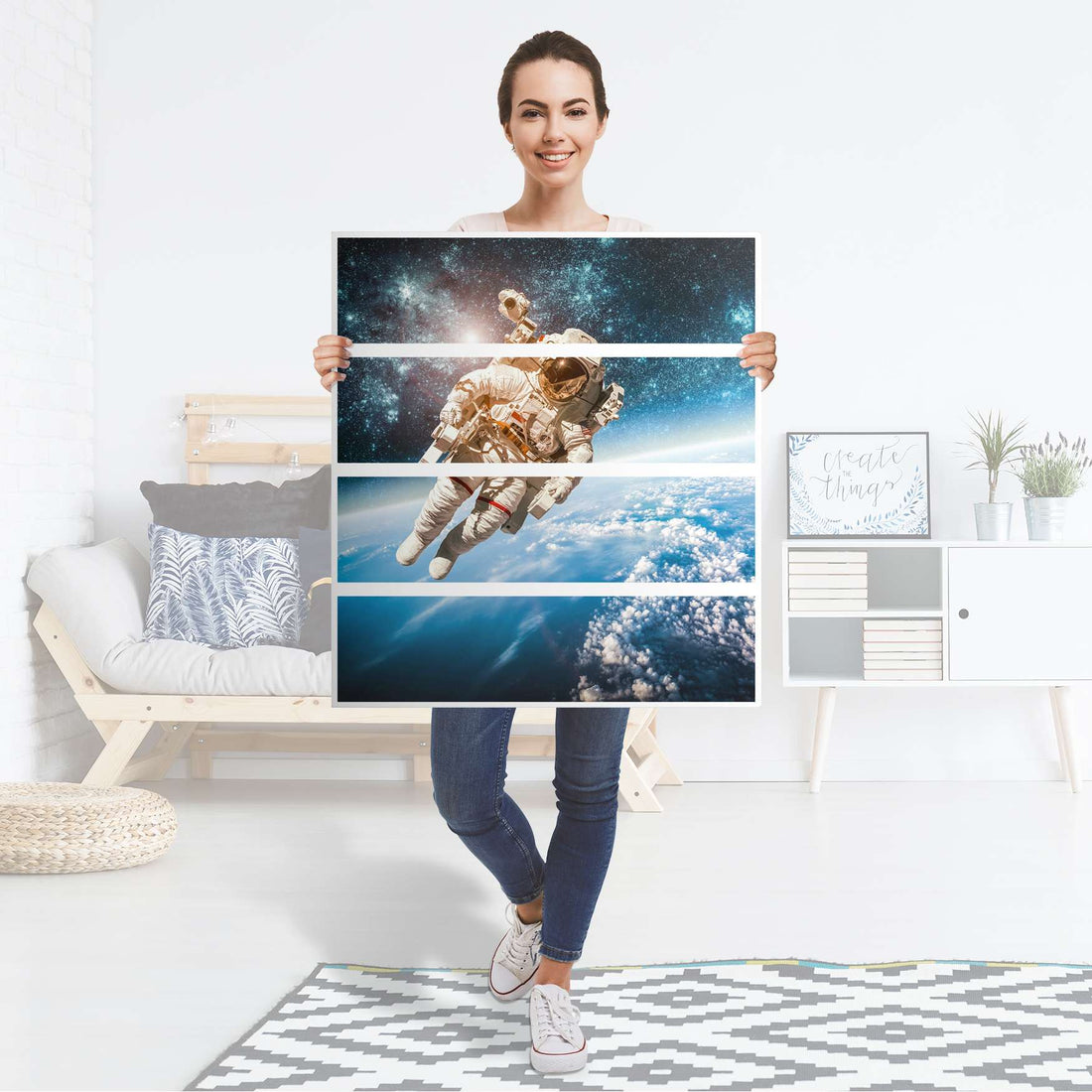 Folie für Möbel Outer Space - IKEA Malm Kommode 4 Schubladen - Folie
