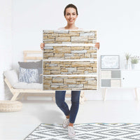 Folie für Möbel Sandstein - IKEA Malm Kommode 4 Schubladen - Folie