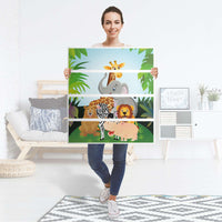 Folie für Möbel Wild Animals - IKEA Malm Kommode 4 Schubladen - Folie