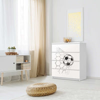 Folie für Möbel Eingenetzt - IKEA Malm Kommode 4 Schubladen - Schlafzimmer