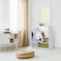 Folie für Möbel Footballmania - IKEA Malm Kommode 4 Schubladen - Schlafzimmer