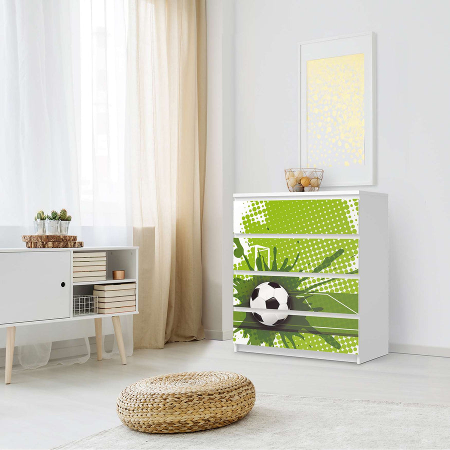 Folie für Möbel Goal - IKEA Malm Kommode 4 Schubladen - Schlafzimmer