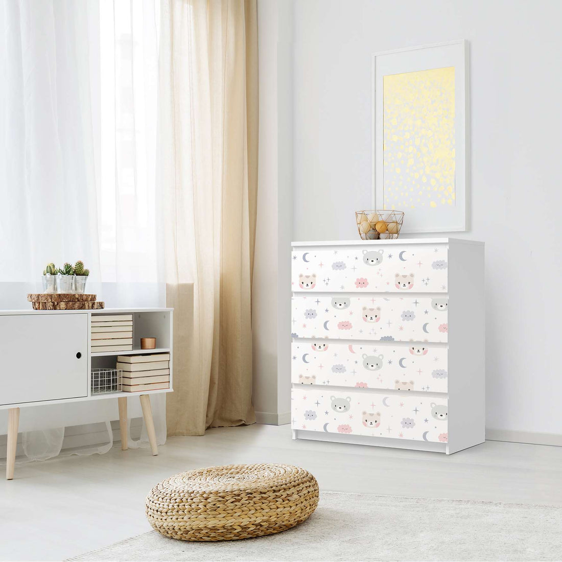 Folie für Möbel Sweet Dreams - IKEA Malm Kommode 4 Schubladen - Schlafzimmer