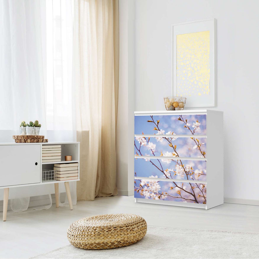 Folie für Möbel Apple Blossoms - IKEA Malm Kommode 4 Schubladen - Schlafzimmer