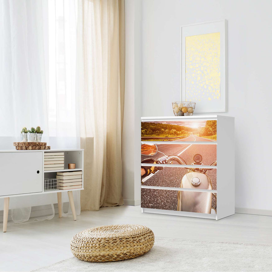Folie für Möbel Easy Rider - IKEA Malm Kommode 4 Schubladen - Schlafzimmer