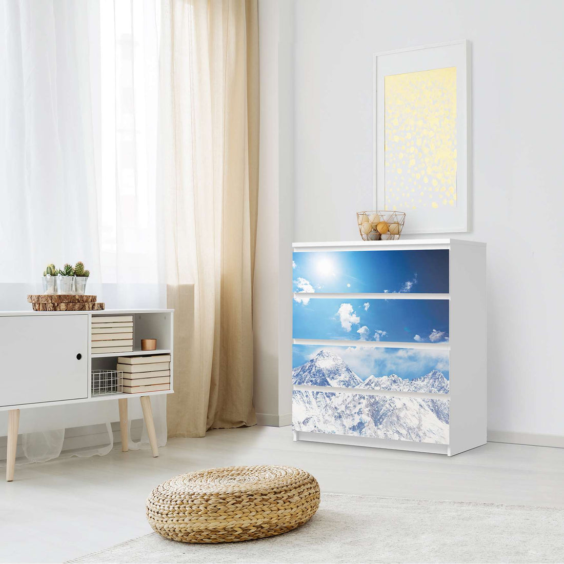 Folie für Möbel Everest - IKEA Malm Kommode 4 Schubladen - Schlafzimmer