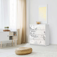 Folie für Möbel Florals Plain 2 - IKEA Malm Kommode 4 Schubladen - Schlafzimmer