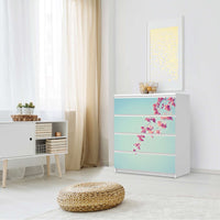 Folie für Möbel Ikebana für Anfänger - IKEA Malm Kommode 4 Schubladen - Schlafzimmer