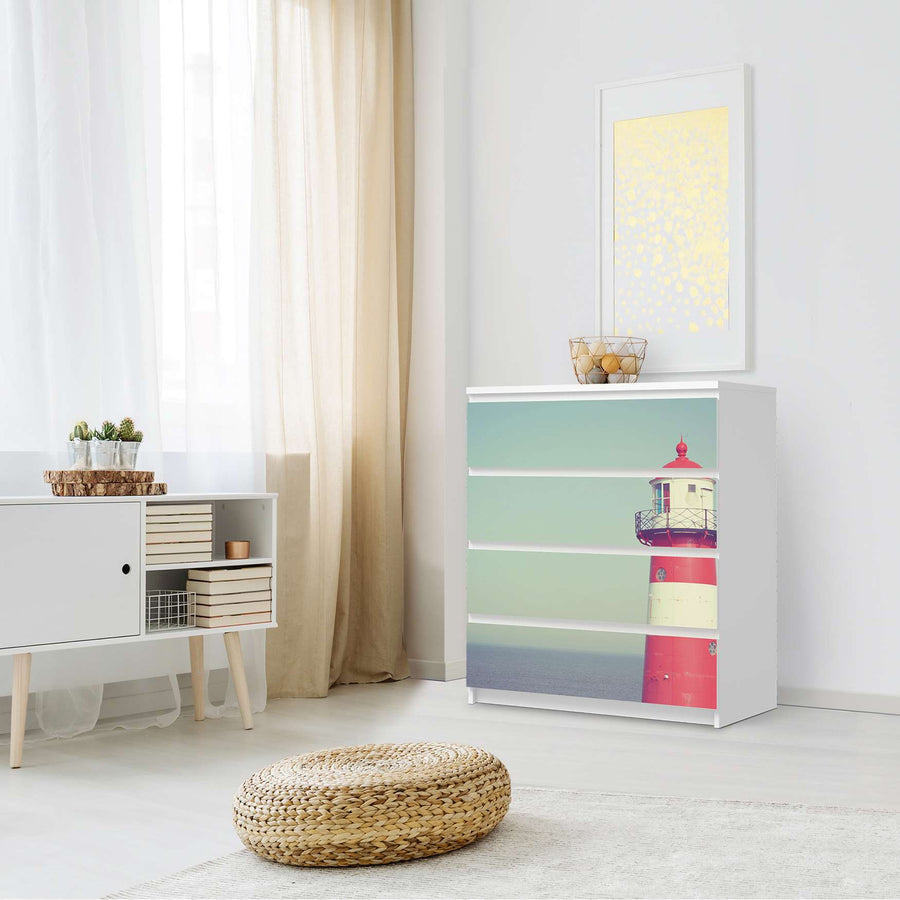 Folie für Möbel Leuchtturm - IKEA Malm Kommode 4 Schubladen - Schlafzimmer