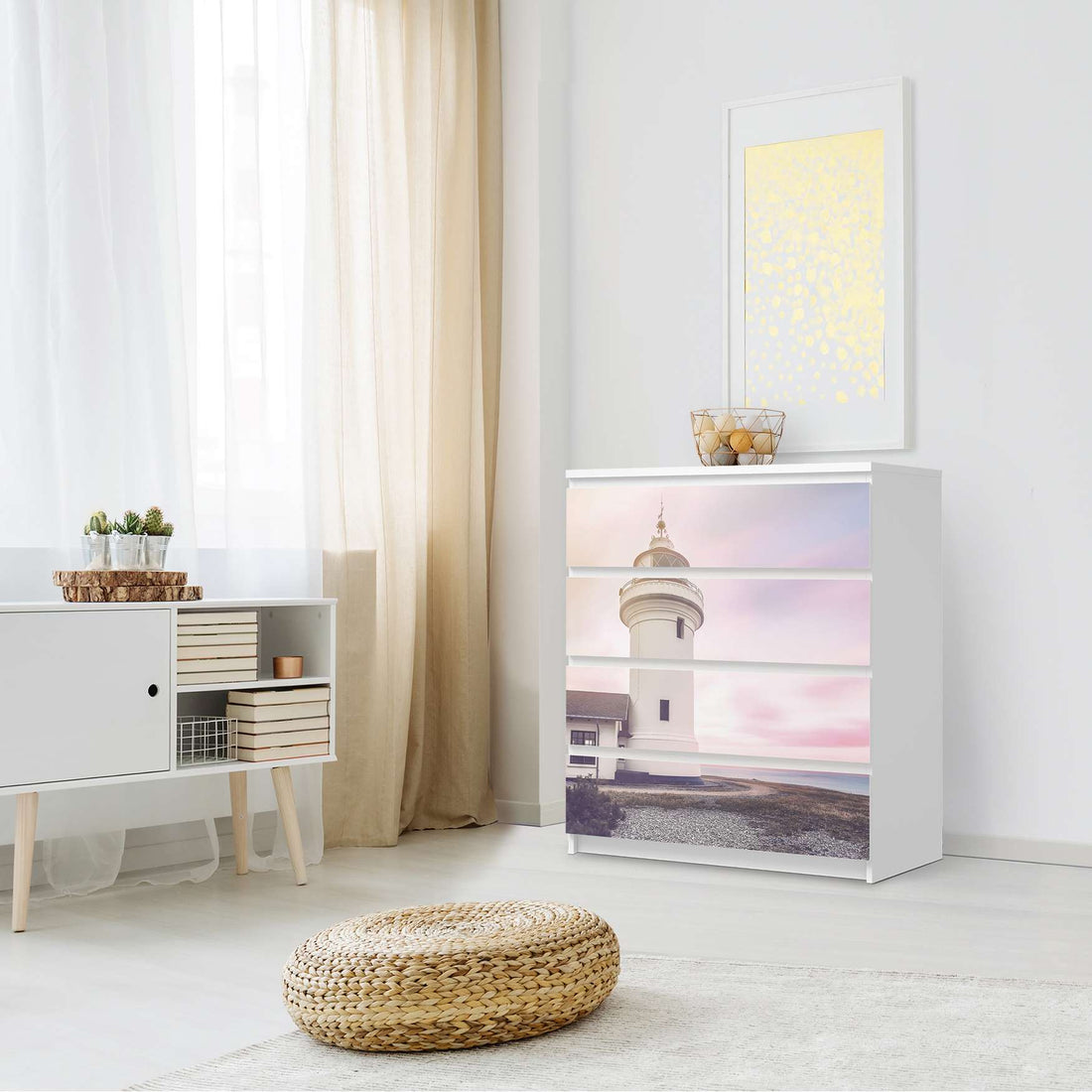 Folie für Möbel Lighthouse - IKEA Malm Kommode 4 Schubladen - Schlafzimmer