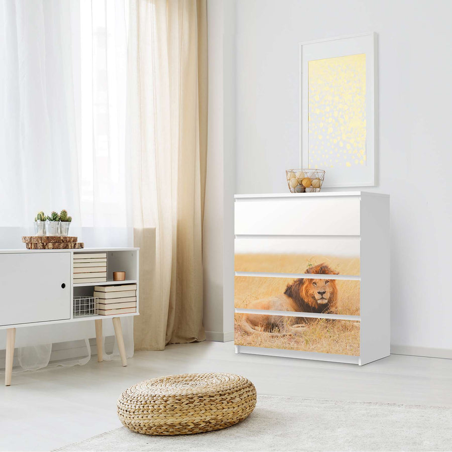 Folie für Möbel Lion King - IKEA Malm Kommode 4 Schubladen - Schlafzimmer