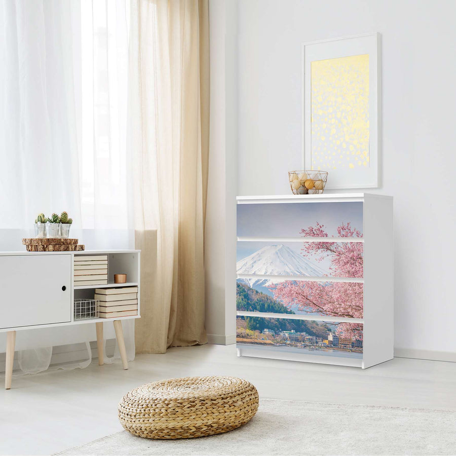 Folie für Möbel Mount Fuji - IKEA Malm Kommode 4 Schubladen - Schlafzimmer